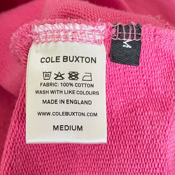 Cole Buxton International Hoodie Heavyweight Cotton Sweatshirt Pink Medium - Picture 14 of 15
